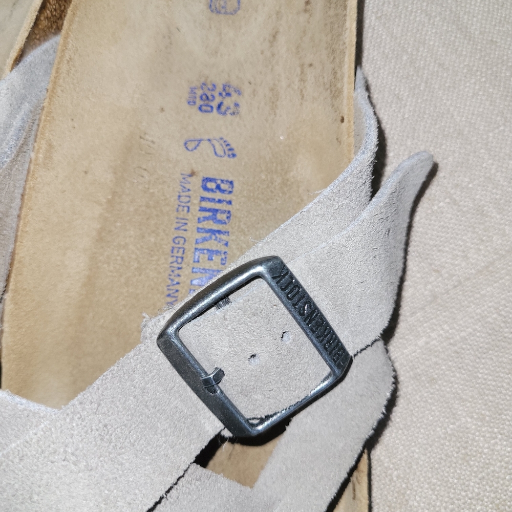 Birkenstock Size 43  Men's Sandals in Light Gray. Used Like New - Picture 3 of 8